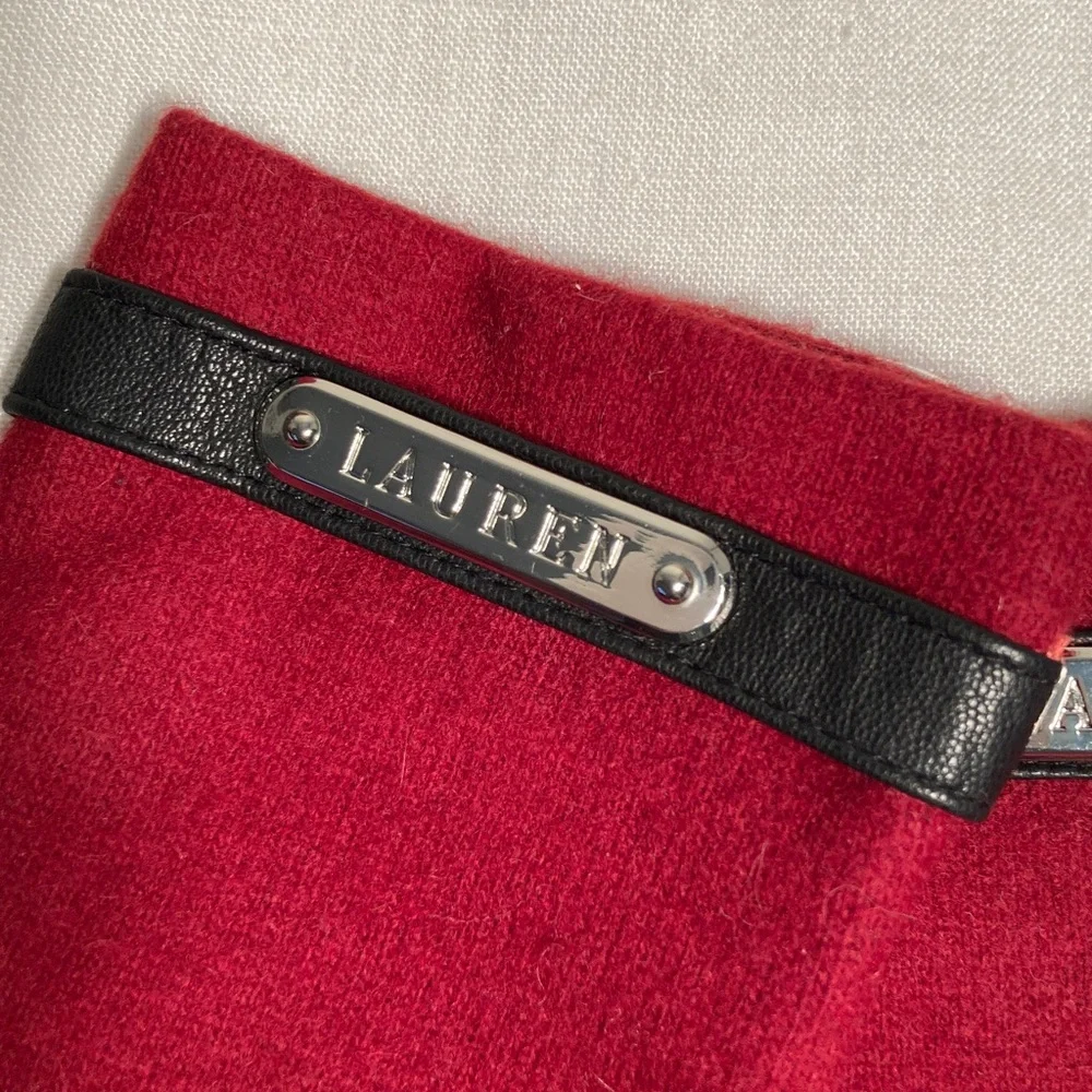 Lauren R Lauren wool cashmere blend Gloves with Black Accent brand M